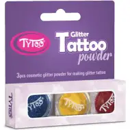 TyToo: Set di glitter color turchese, giallo limone e rosso 3x2,5ml