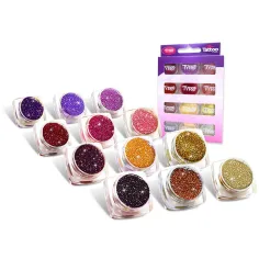 TyToo: Set di glitter in polvere, tonalità calde, 12 x 2,5 ml immagine 2