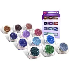 TyToo: Set di polveri glitter colorate aggiuntive 12 x 2,5 ml immagine 2