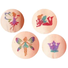 TyToo: Set di stencil per tatuaggi glitterati fate e principesse, 22 pezzi immagine 4