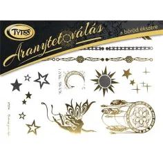 TyToo: Set di tatuaggi dorati 21x15 cm - Acchiappasogni, fata