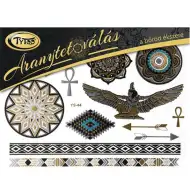 TyToo: Set di tatuaggi dorati con motivi egiziani 21x15cm