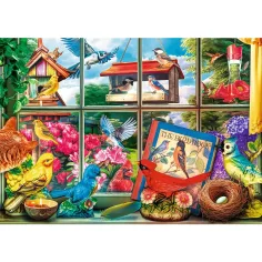 Uccelli dietro la finestra puzzle da 1000 pezzi Premium plus quality - Trefl immagine 2