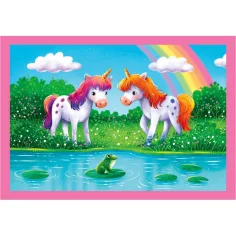 Un giorno con gli unicorni 4 in 1 puzzle - Clementoni immagine 3