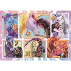 Unicorn Academy insieme agli unicorni puzzle Supercolor da 104 pezzi - Clementoni immagine 2