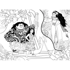 Vaiana 2 in 1 Eco puzzle e album da colorare da 60 pezzi, 70x50cm - Lisciani immagine 3