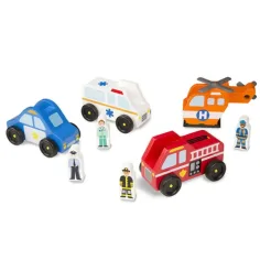Veicoli e figure di emergenza in legno - Melissa & Doug immagine 2