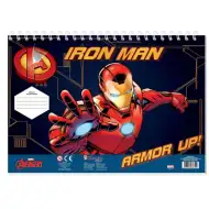 Vendicatori Iron Man quaderno creativo da colorare con adesivi e stencil in diverse varianti