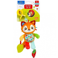 Volpe di peluche da viaggio con gioco da dentizione - Clementoni