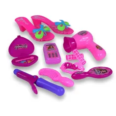 Vouge Girl: set di bellezza in 10 pezzi con scarpe, telefono e accessori per parrucchiere immagine 5