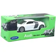 Welly: Modello di auto giocattolo Audi R8 V10 bianca in scala 1/64