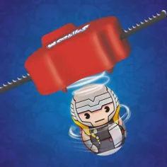 Wooblies Marvel pacchetto sorpresa con lanciatore 1 pezzo immagine 2