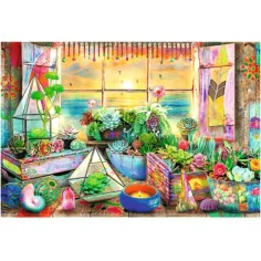 Wood Craft: Casa vacanze sulla spiaggia puzzle in legno 500+1 pezzi - Trefl immagine 2