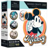 Wood Craft: Disney - Topolino retrò puzzle in legno premium da 160 pezzi - Trefl