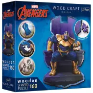 Wood Craft: Marvel Avengers - Thanos sul trono puzzle in legno premium da 160 pezzi - Trefl