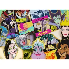 Wood Craft: Puzzle 1000 pezzi Cattivi Disney - Trefl immagine 2