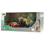 World Of Animals: Set di gioco dinosauri 4 pezzi
