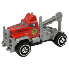 World of Trucks: Macchinina dei pompieri in diverse varianti 7cm immagine 6
