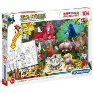 Zafari Double 2 in 1 104 pezzi puzzle colorabile fronte-retro - Clementoni