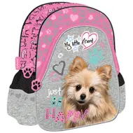 Zainetto mini rosa con cane "My Little Friend", 29x22x9cm