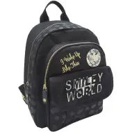 Zaino moda nero Smiley World, zaino scolastico 26x34x17 cm