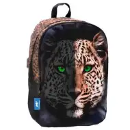 Zaino scolastico Animal Planet con angoli arrotondati, motivo leopardo, 32x15x45 cm