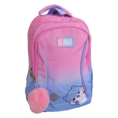 Zaino scolastico St.Right Blue Hamster BP26 39x27x17 cm immagine 1