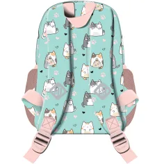 Zaino scolastico St.Right Charming Cats con gatti, modello BP70, 32x22x11,5 cm immagine 2