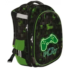 Zaino scolastico a due scomparti St.Right Dark Game, 39x30x18cm immagine 2