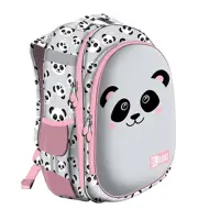 Zaino scolastico a due scomparti St.Right Grey Panda, 39x29x17cm