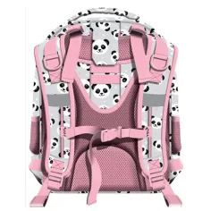 Zaino scolastico a due scomparti St.Right Grey Panda, 39x29x17cm immagine 2
