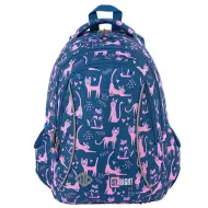 Zaino scolastico a tre scomparti St.Right Lazy Cats, 39x27x17cm