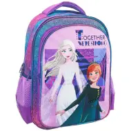Zaino scolastico a tre scomparti di Frozen 2, dimensioni 32x18x43 cm.