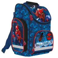 Zaino scolastico anatomico blu con motivo Spider-Man, 35x25x15 cm