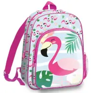 Zaino scolastico arrotondato con fenicottero, 36 cm