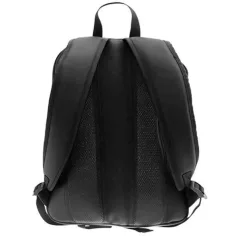 Zaino scolastico arrotondato effetto pelle nera, 30x13x41 cm immagine 2