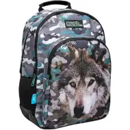 Zaino scolastico con motivo di lupo di Animal Planet, 33x16x45 cm