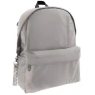 Zaino scolastico grigio arrotondato a quattro scomparti, 32x17x42 cm