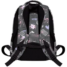 Zaino scolastico grigio con la scritta "St.Right Good Vibes", modello BP58, 40x28x18 cm immagine 2