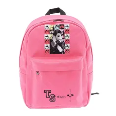 Zaino scolastico imbottito rosa con stampa di Taylor Swift, 39x17x44 cm