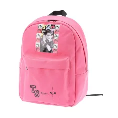 Zaino scolastico imbottito rosa con stampa di Taylor Swift, 39x17x44 cm immagine 2