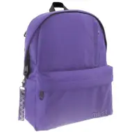 Zaino scolastico viola arrotondato a quattro scomparti, 32x17x42cm.