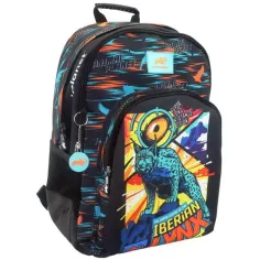 Zaino scolastico rotondo Animal Planet Lynx iberico 33x16x45cm