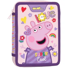 Must: Peppa Pig astuccio a due piani imbottito 15x21x5cm
