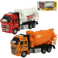 Auto in lega: Camion betoniere con ruote a sbalzo con luce e suono in due varianti 19cm 1pz