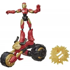 Figura di Iron Man Bend and Flex Rider con moto - Hasbro immagine 2