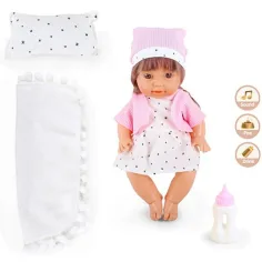 Bambola che piscia con suono e cuscino 30cm immagine 2