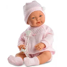 Bambola femmina neonata in abito rosa 45cm