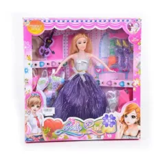 Bambola violinista elegante con accessori 28cm