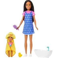 Barbie bambola con vestito a cuore set gioco babysitter - Mattel immagine 3